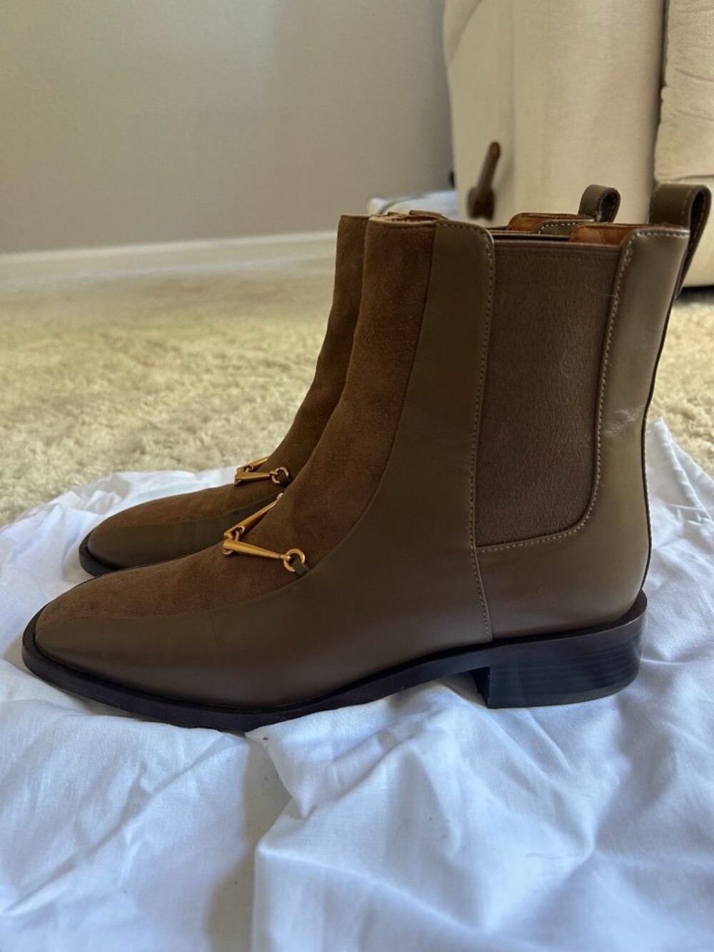 Tory Burch Suede & Leather Ankle Boots Size 6.5M – Worn Once